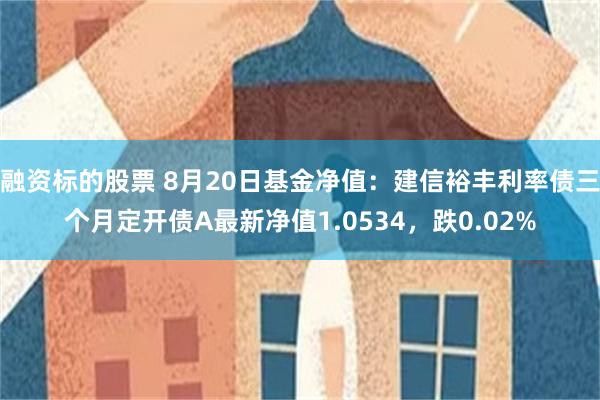 融资标的股票 8月20日基金净值：建信裕丰利率债三个月定开债A最新净值1.0534，跌0.02%
