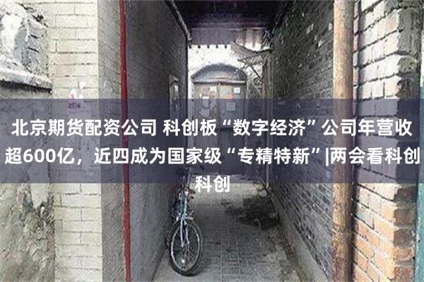 北京期货配资公司 科创板“数字经济”公司年营收超600亿，近四成为国家级“专精特新”|两会看科创