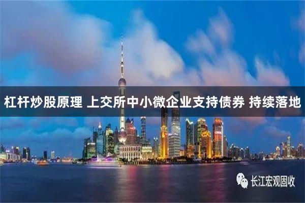 杠杆炒股原理 上交所中小微企业支持债券 持续落地