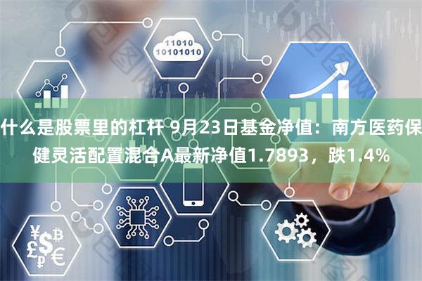 什么是股票里的杠杆 9月23日基金净值：南方医药保健灵活配置混合A最新净值1.7893，跌1.4%