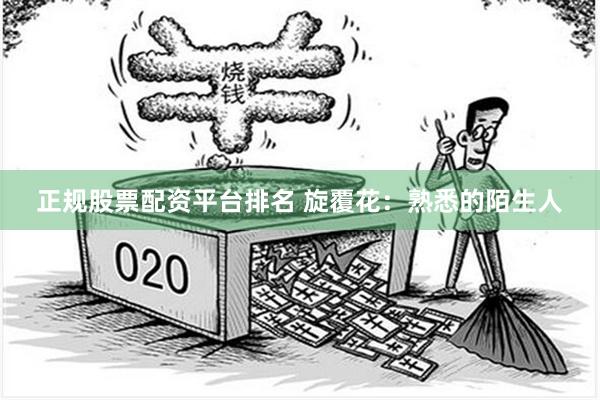 正规股票配资平台排名 旋覆花：熟悉的陌生人