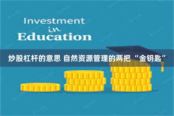 炒股杠杆的意思 自然资源管理的两把 “金钥匙”