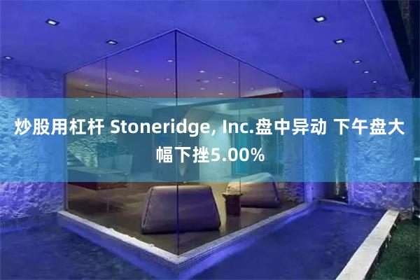 炒股用杠杆 Stoneridge, Inc.盘中异动 下午盘大幅下挫5.00%