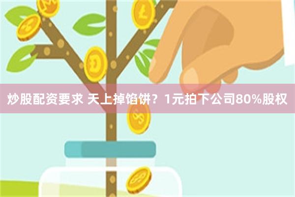 炒股配资要求 天上掉馅饼？1元拍下公司80%股权