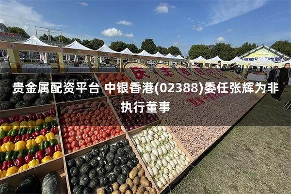 贵金属配资平台 中银香港(02388)委任张辉为非执行董事