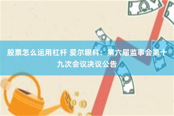 股票怎么运用杠杆 爱尔眼科：第六届监事会第十九次会议决议公告