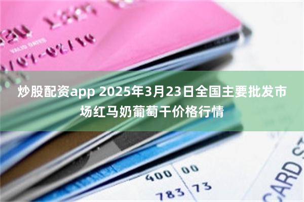 炒股配资app 2025年3月23日全国主要批发市场红马奶葡萄干价格行情