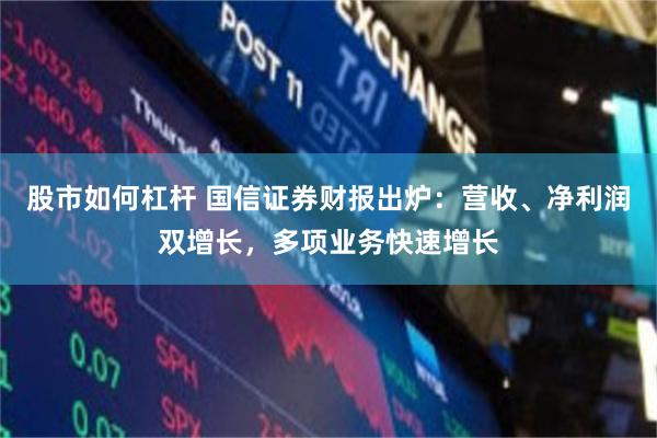 股市如何杠杆 国信证券财报出炉：营收、净利润双增长，多项业务快速增长